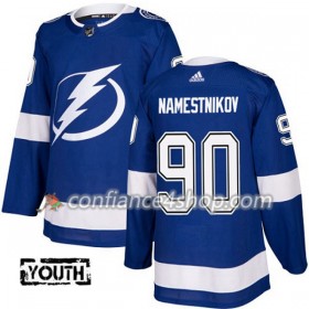 Adidas Maillot de Hockey Tampa Bay Lightning Vladislav Namestnikov 90 2017-2018 Bleu Authentic - Enfant